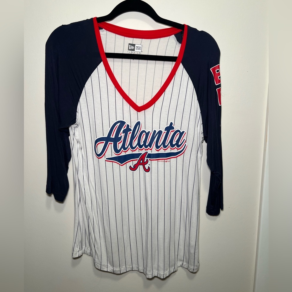 Atlanta Braves V-Neck Baseball Tee